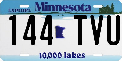 MN license plate 144TVU