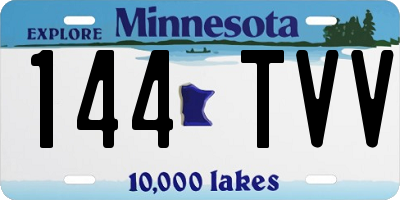 MN license plate 144TVV