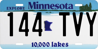 MN license plate 144TVY