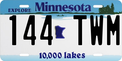 MN license plate 144TWM