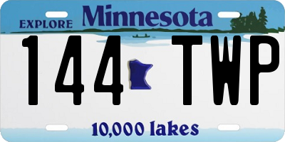 MN license plate 144TWP