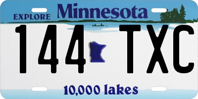 MN license plate 144TXC