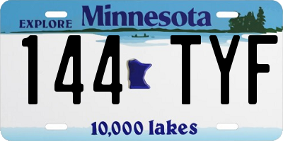 MN license plate 144TYF
