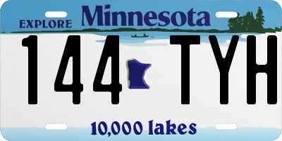 MN license plate 144TYH