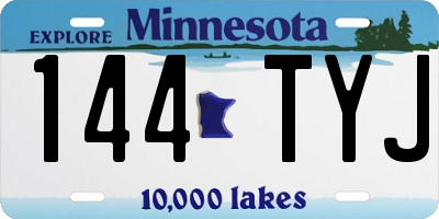 MN license plate 144TYJ