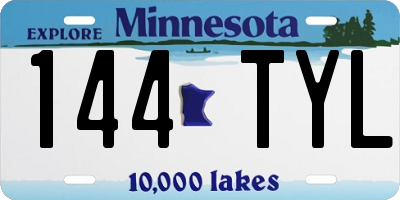 MN license plate 144TYL