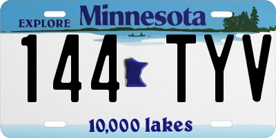 MN license plate 144TYV