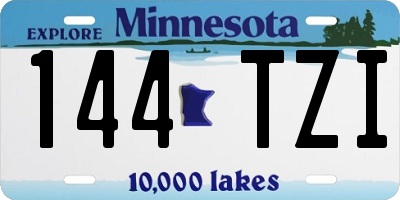 MN license plate 144TZI
