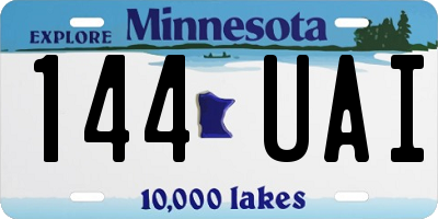 MN license plate 144UAI