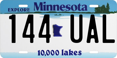 MN license plate 144UAL