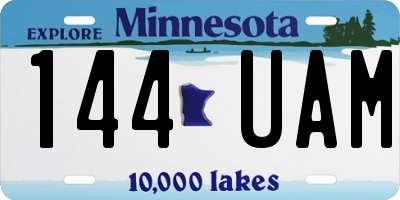 MN license plate 144UAM