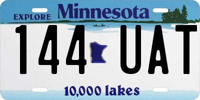 MN license plate 144UAT
