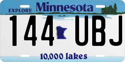 MN license plate 144UBJ
