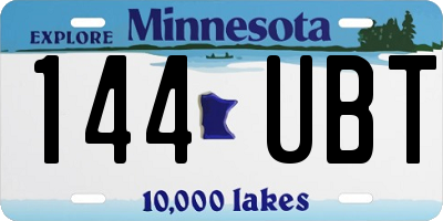 MN license plate 144UBT