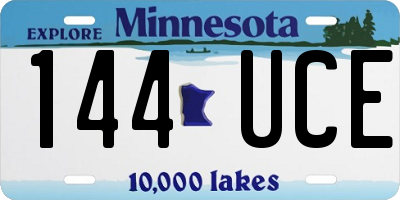 MN license plate 144UCE