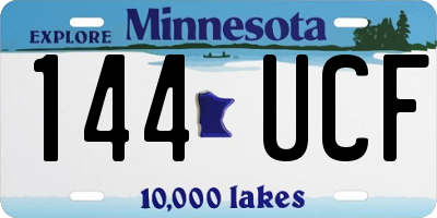MN license plate 144UCF