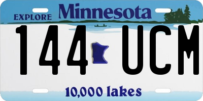 MN license plate 144UCM