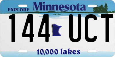 MN license plate 144UCT