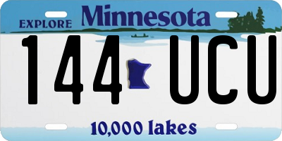 MN license plate 144UCU