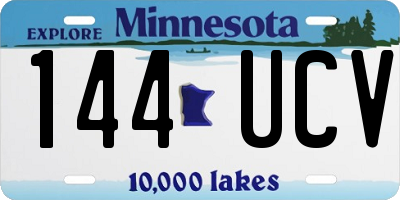 MN license plate 144UCV