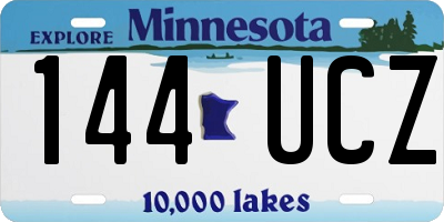 MN license plate 144UCZ