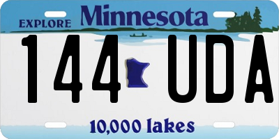 MN license plate 144UDA