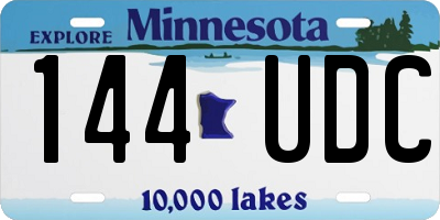 MN license plate 144UDC