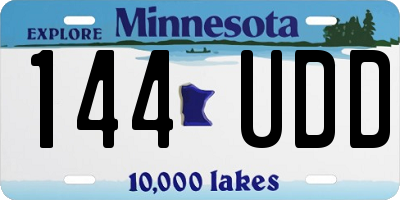 MN license plate 144UDD