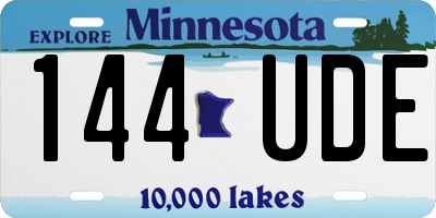 MN license plate 144UDE