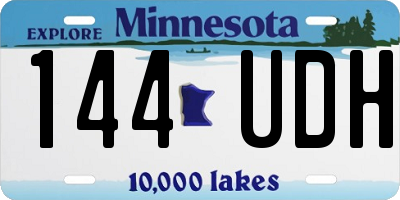 MN license plate 144UDH