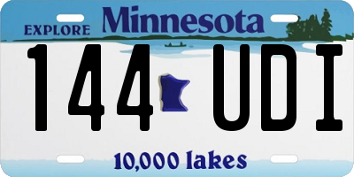 MN license plate 144UDI