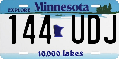 MN license plate 144UDJ