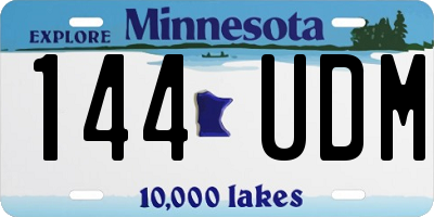 MN license plate 144UDM