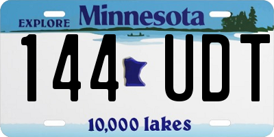 MN license plate 144UDT