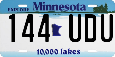 MN license plate 144UDU