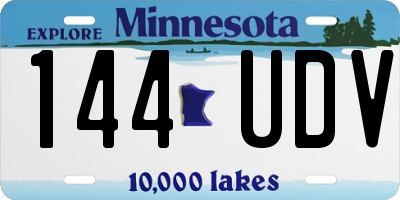 MN license plate 144UDV