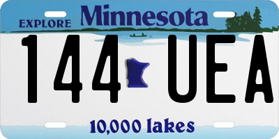 MN license plate 144UEA