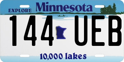 MN license plate 144UEB