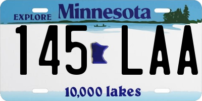 MN license plate 145LAA