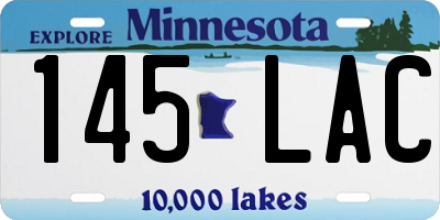 MN license plate 145LAC