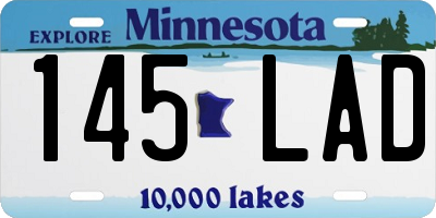 MN license plate 145LAD