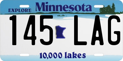 MN license plate 145LAG