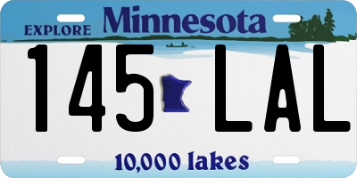 MN license plate 145LAL