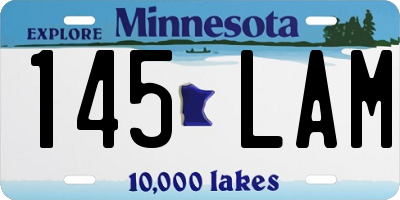 MN license plate 145LAM