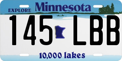 MN license plate 145LBB