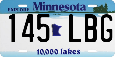 MN license plate 145LBG