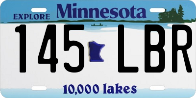 MN license plate 145LBR