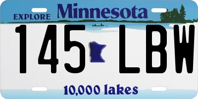 MN license plate 145LBW