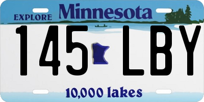 MN license plate 145LBY
