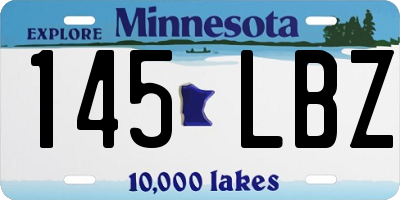 MN license plate 145LBZ